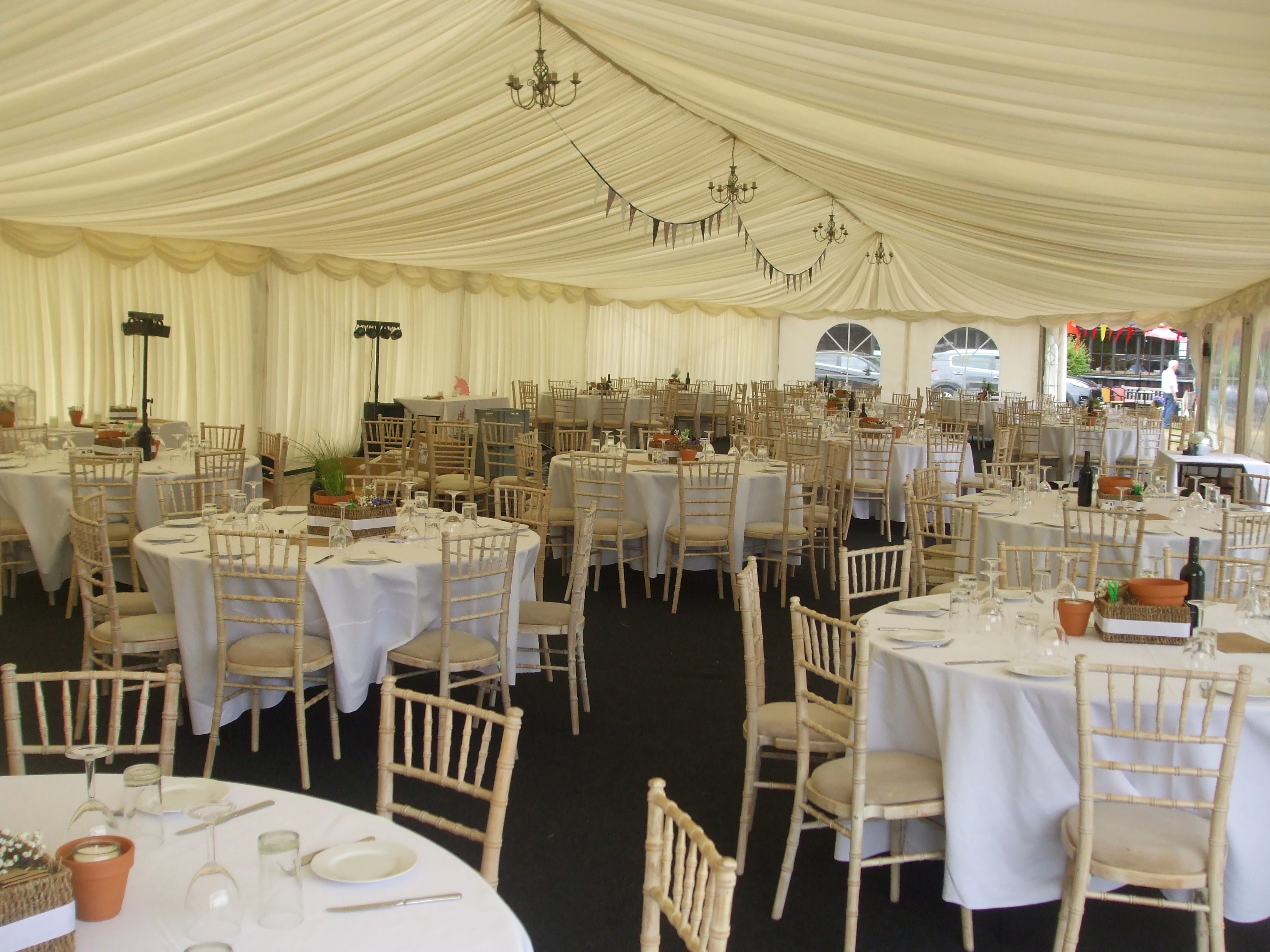 Furnished wedding marquee