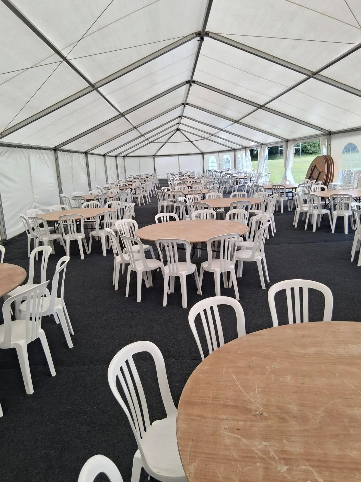 Preparing wedding furniture