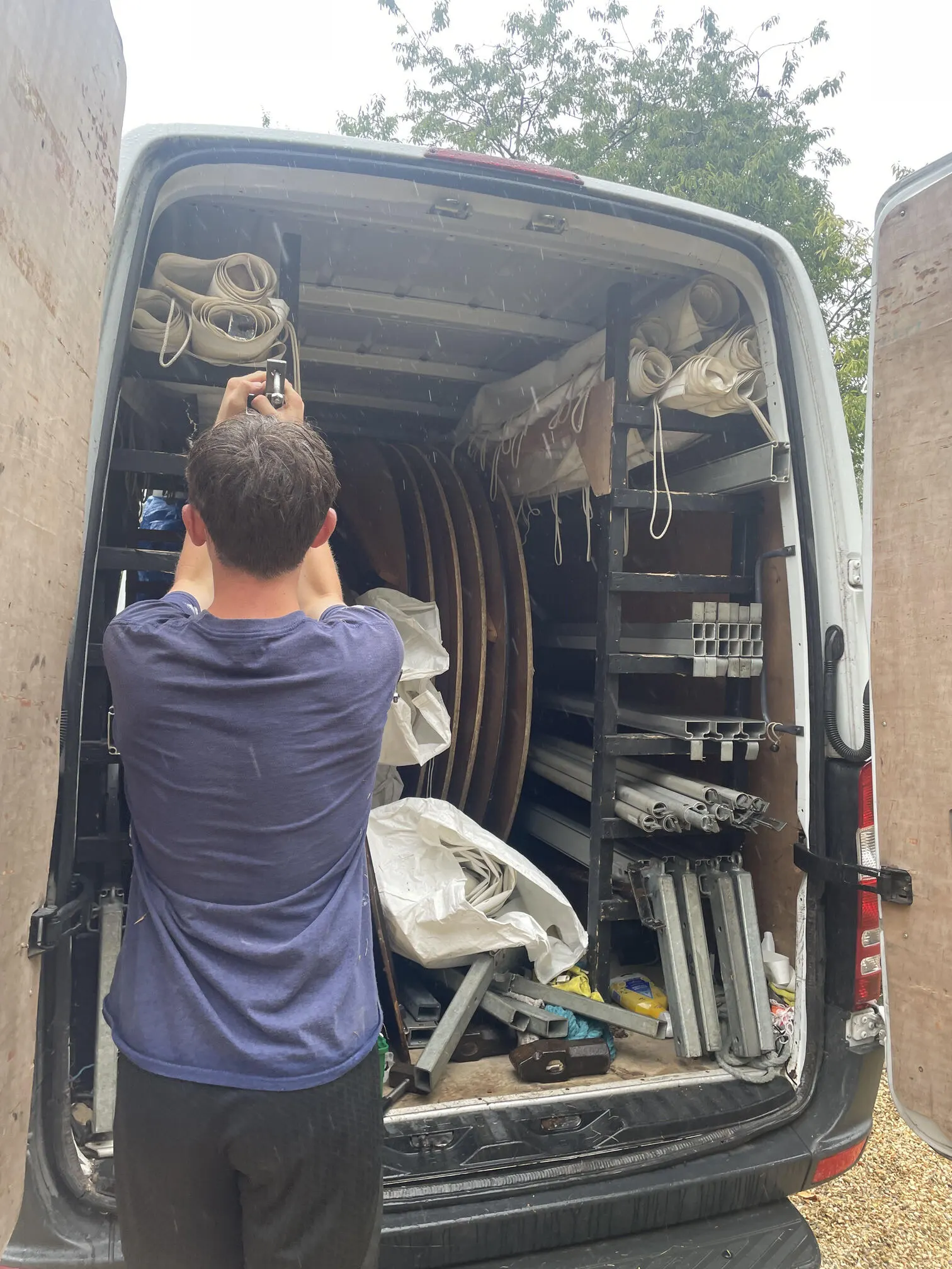 Occasions Marquees team setting up a marquee