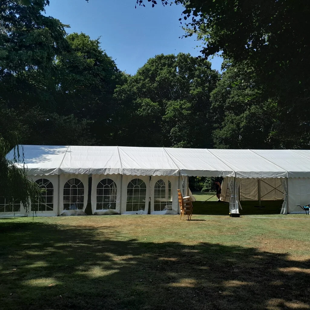 Marquee with outdoor seating